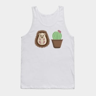 Hedgehog Twinning with a Cactus Tank Top